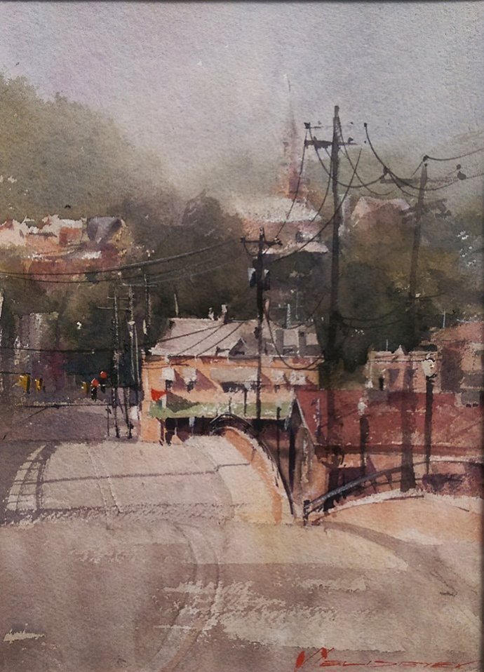 弗拉迪斯拉夫!印象水彩/美国当代艺术家弗拉迪斯拉夫水彩作品