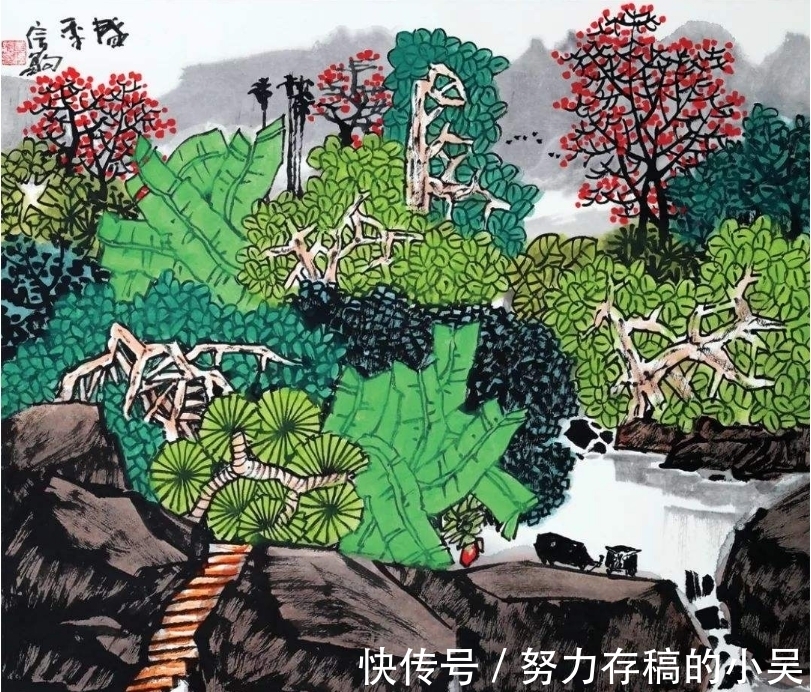 画家$黄信驹:被评为影响中国的50位画家之一,巨幅画作气魄宏大