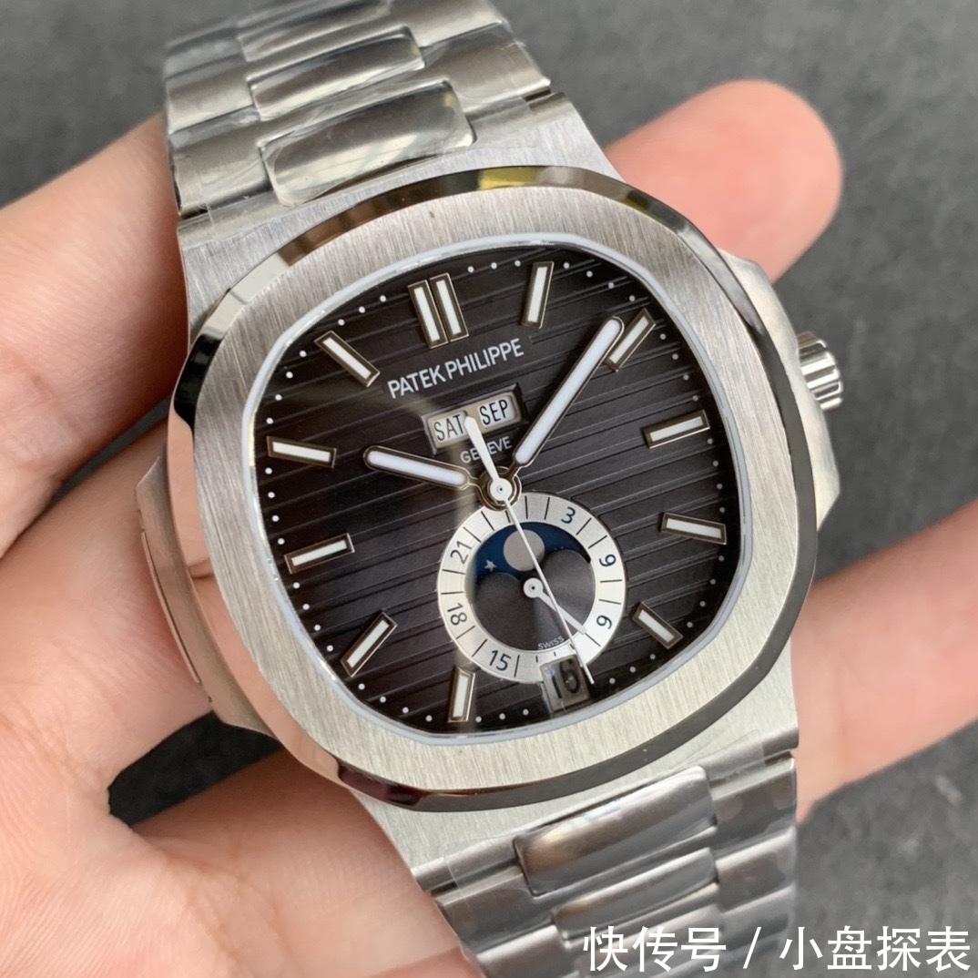 月相盘|V9百达翡丽运动优雅Nautilus系列（鹦鹉螺）年历腕表评测