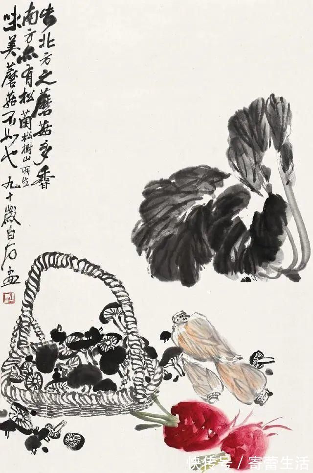 绘画!国画大师齐白石画中两个秘诀,一般画家难以企及
