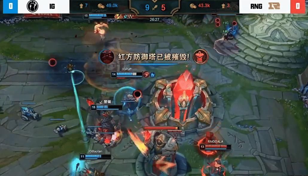 打出|IG大优势轻取RNG，XUN千珏打出身价，宝蓝诠释顶级锤石