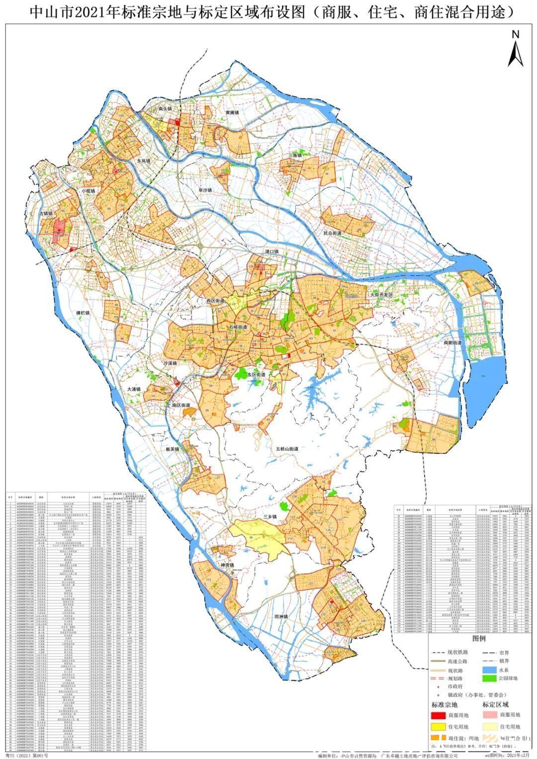 楼面|最高9190元/㎡！中山官宣255个小区最新标定地价！核心地段楼面地价依旧坚挺