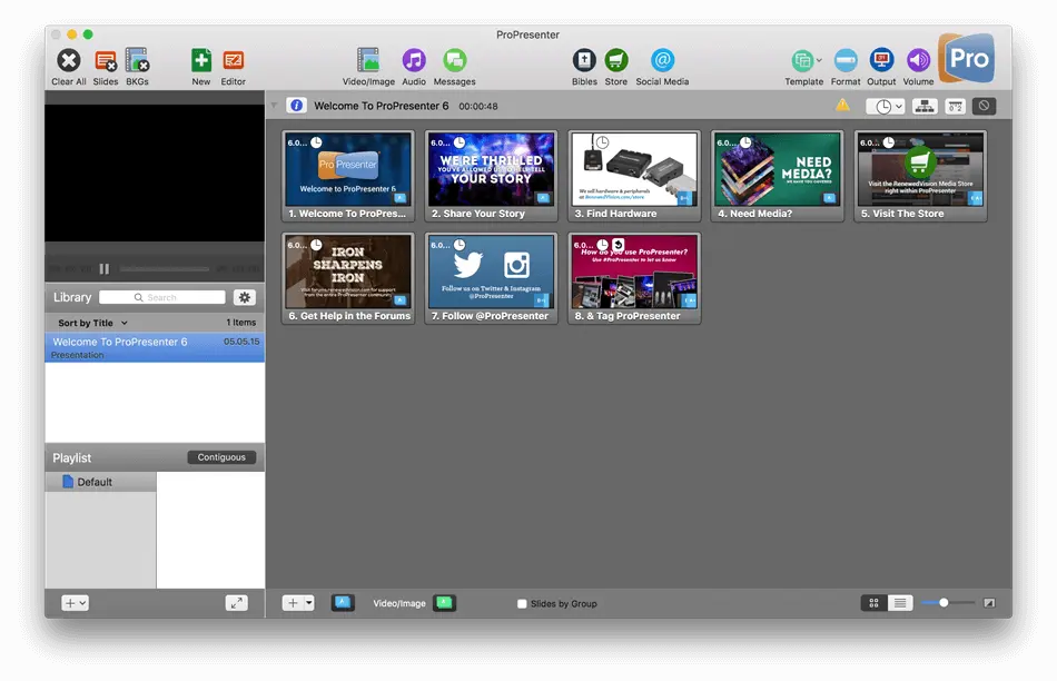 ProPresenter v7.15.0 文稿分屏演示-下载否
