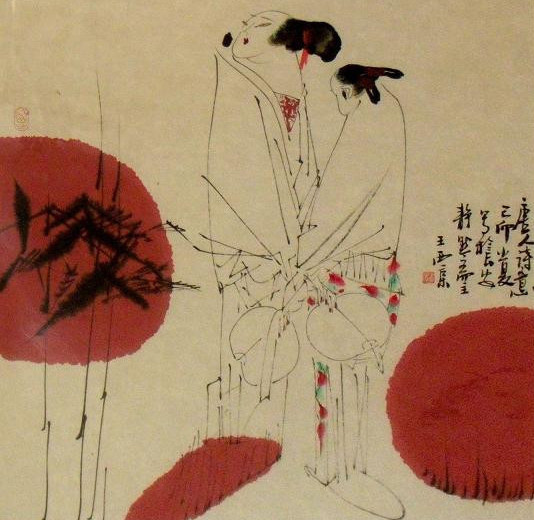 绘画作品@王西京的人物绘画作品,太有个性了!