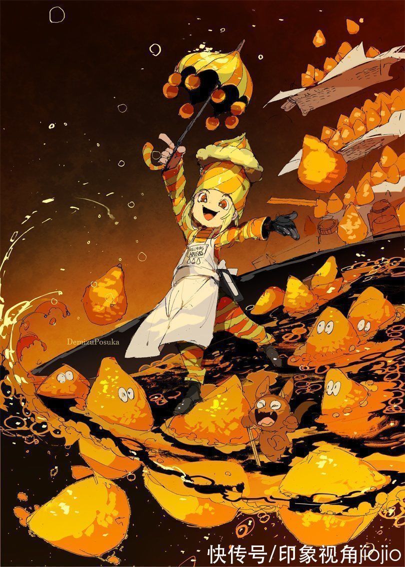 构图@幻想异世界插画作品,鱼眼镜头视角的构图方式很奇妙