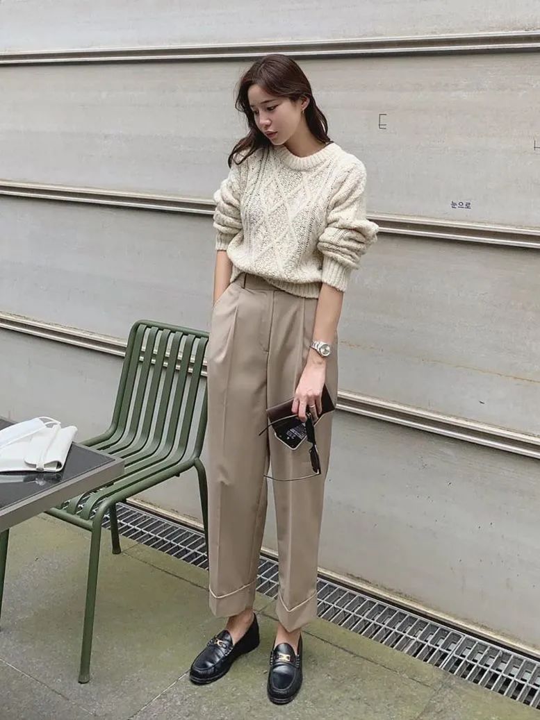 奶奶裤 针织衫+奶奶裤=好看好穿爆了！