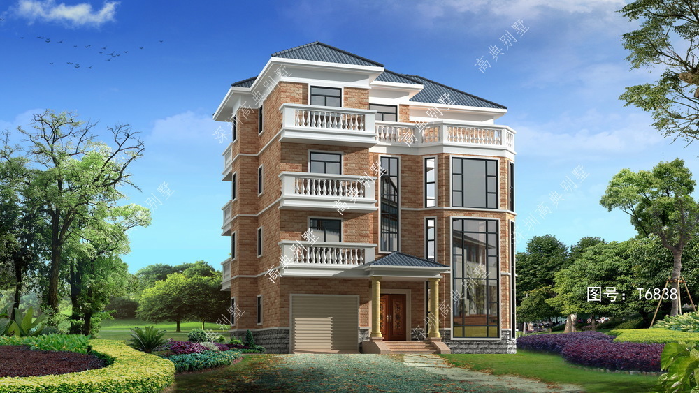 别墅|这款简约欧式别墅,功能齐全,是个好户型。