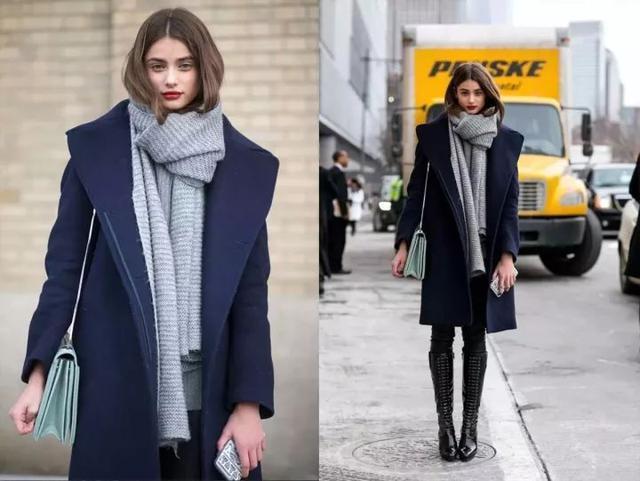 围巾 什么颜色的大衣,就搭什么围巾,这才是超实用的穿搭法