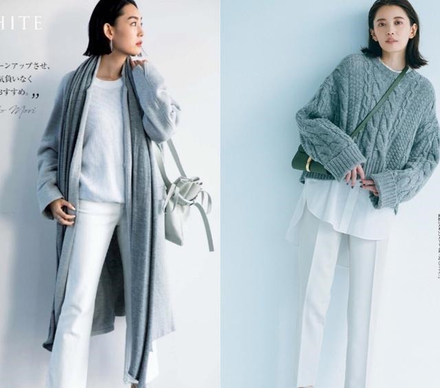 上衣 一条白色裤子,让秋冬穿搭变“轻盈”!