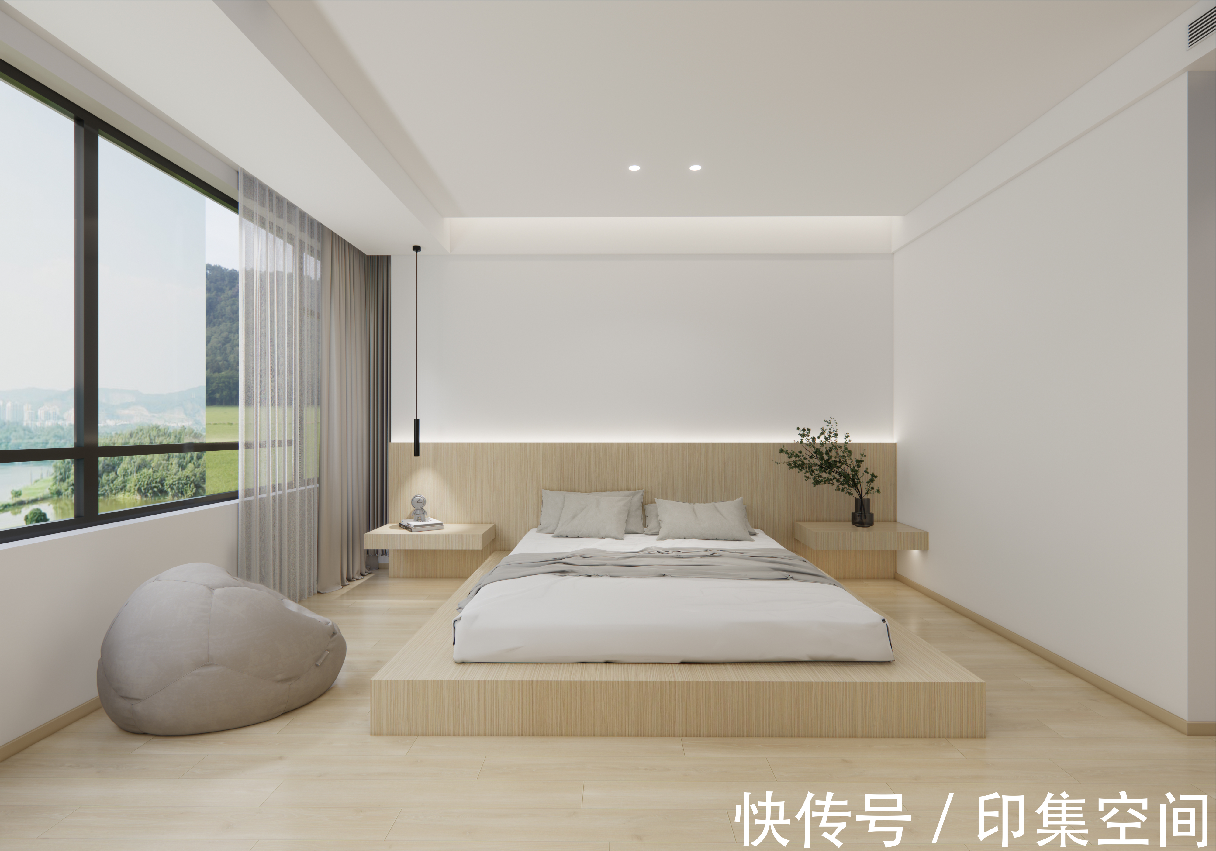 多功能房|150㎡三色打造原木极简风