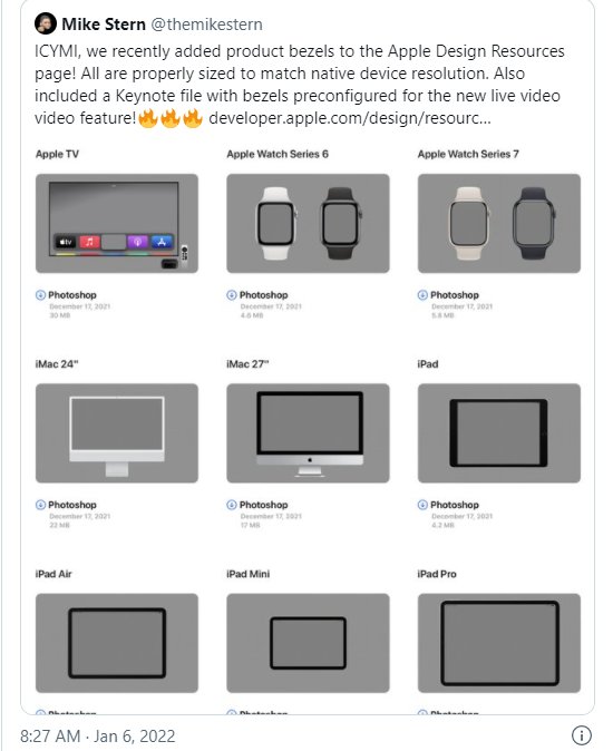 模型|苹果设计Apple Design资源网站更新，提供PNG模型图