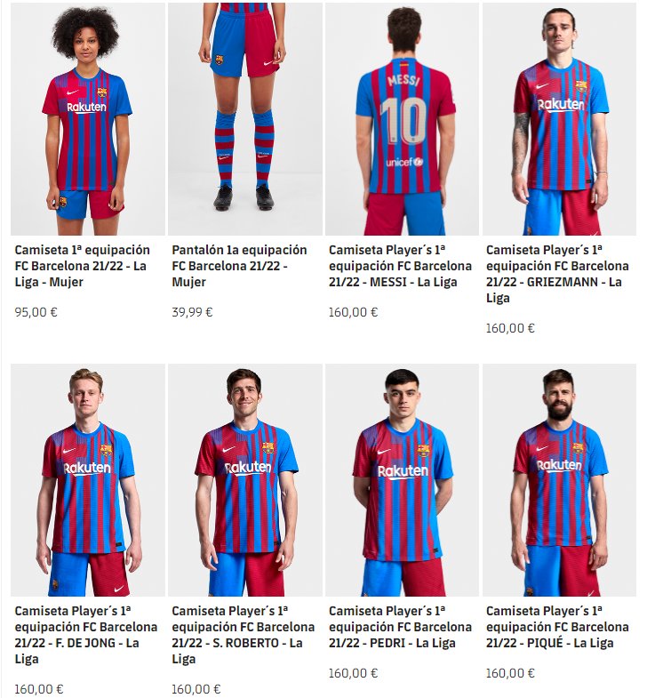 巴薩官方商城發售新賽季球員印號版球衣 梅西未隨球衣露臉 中國熱點