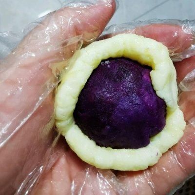 仿蛋黄酥 创意土豆沙拉球#一起土豆沙拉吧#