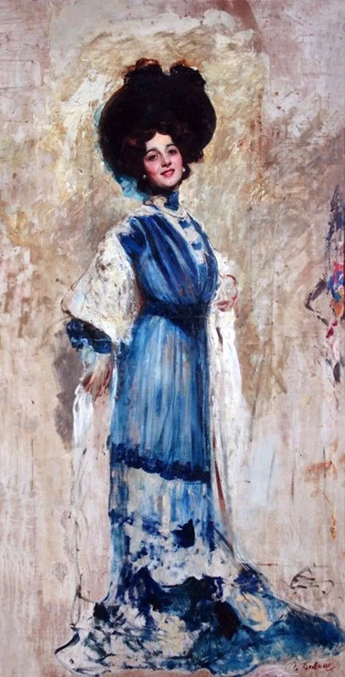 博尔迪尼$意大利画家博尔迪尼笔下的女子,女人味十足