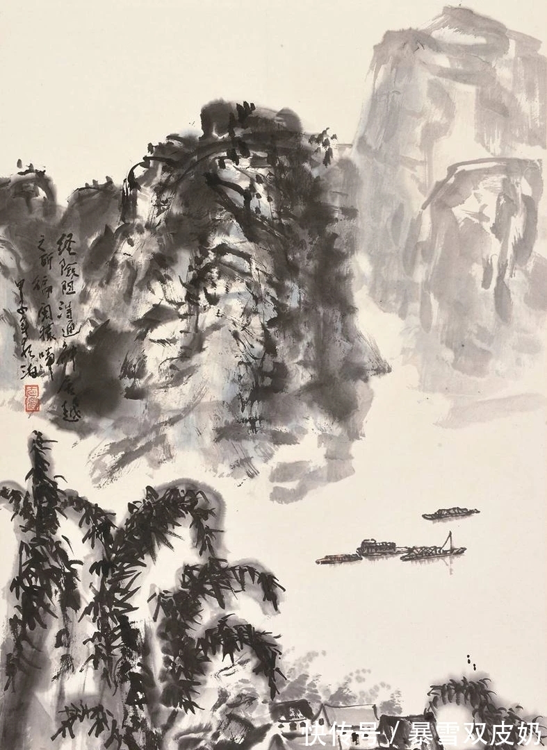 津门|津门大家王学仲的山水画,潇洒写出,飘逸奇拙