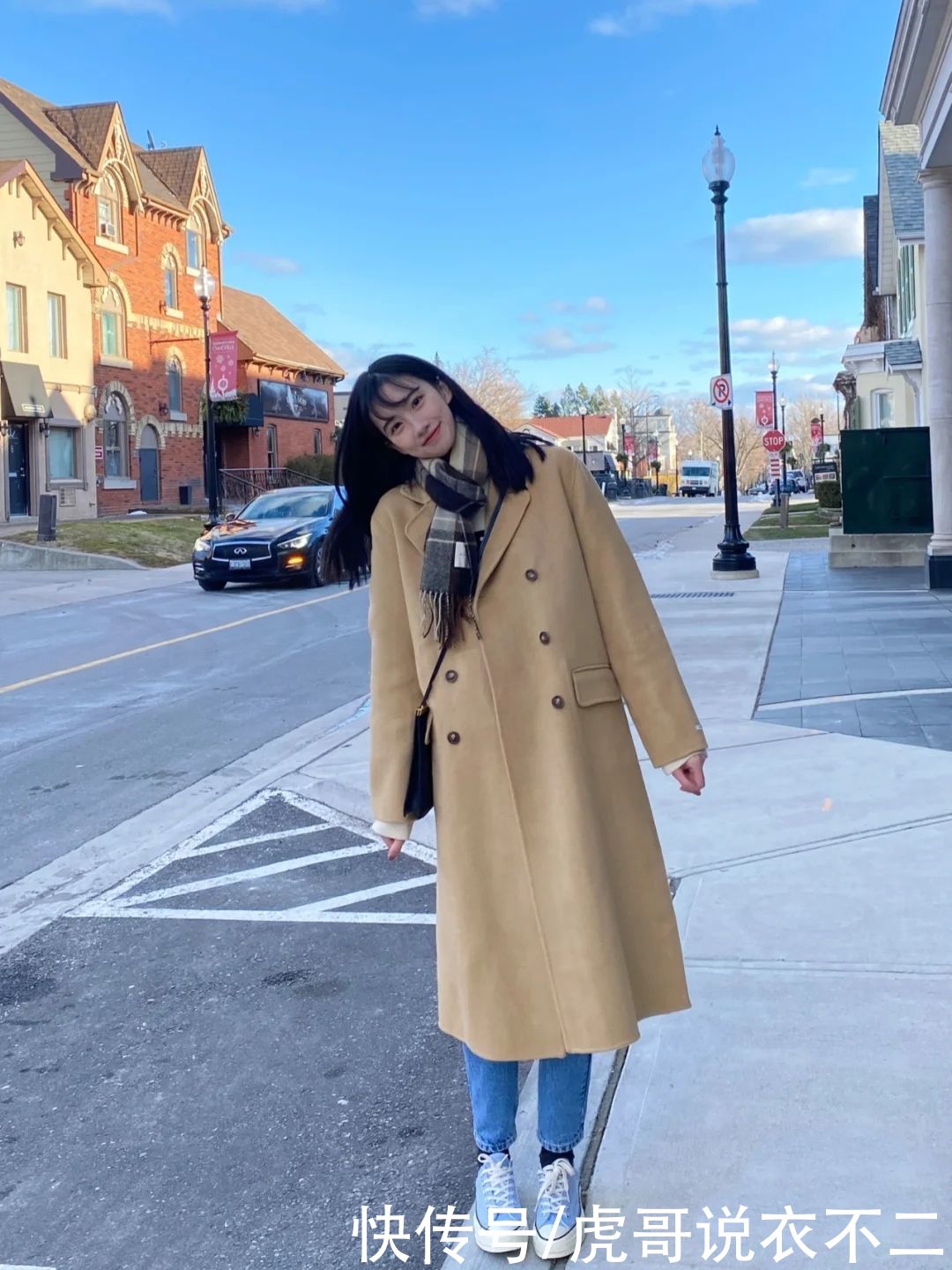 穿大衣选对颜色很重要，这3种颜色百搭质感又时尚，谁穿谁优雅