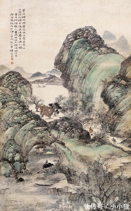 马骀|一部《马骀画宝》堪比《芥子园画谱》,马骀山水画欣赏