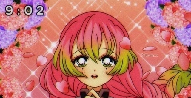 祢豆子|《鬼灭之刃》回到90年代,全员变少女漫画脸,蝴蝶忍唯美而温柔