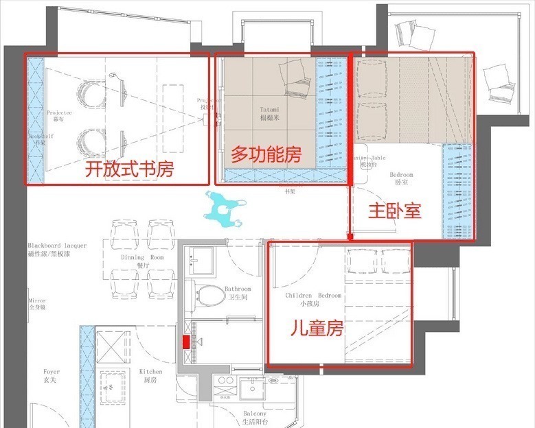 李女士|她将客厅去掉,54㎡变四室,完工后,蜗居变豪宅,惊艳了整个小区