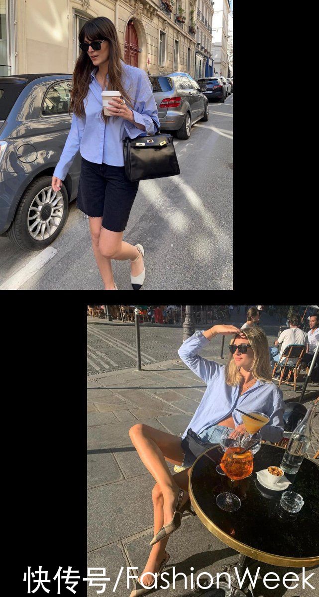 比春天更迷人的是：刘雯的蓝色衬衫