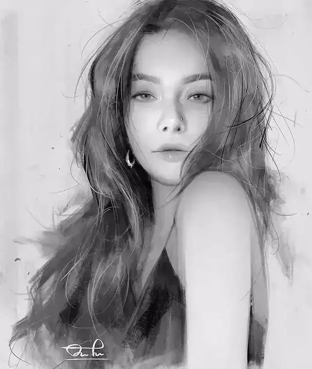 暗部$这三位艺术家的画中女子,楚楚动人,美若天仙