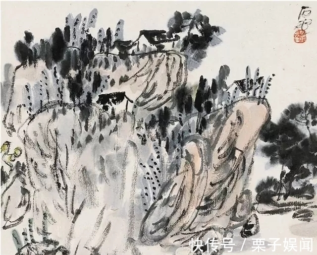 山水画&别人逸笔草草，他却繁笔复墨｜陈子庄的山水画