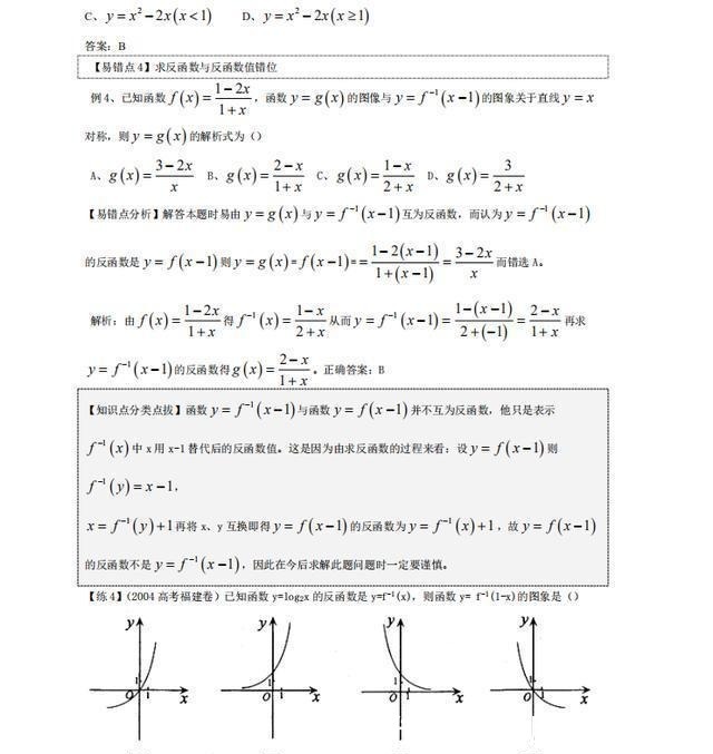 干货|高考提分干货！数学易错易混易忘题分类汇总，附针对练习题