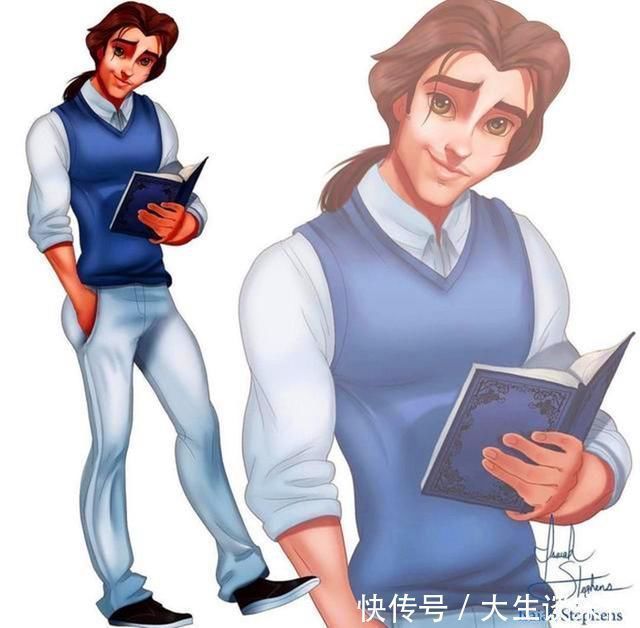 迪士尼公主|当迪士尼公主“性转”后,美人鱼变肌肉男,爱洛化身粉色系大叔