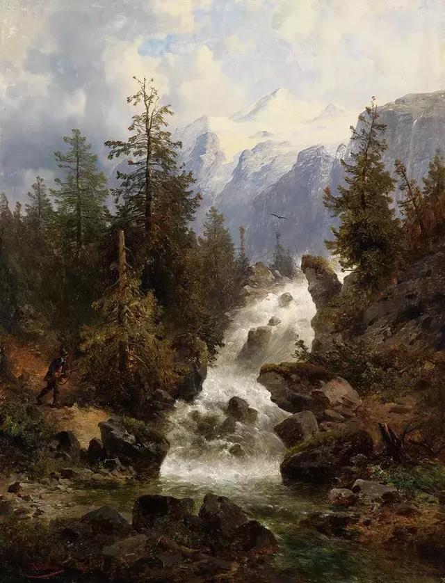 艺术家#奥地利艺术家的超美风景油画,领略大自然的宁静之美