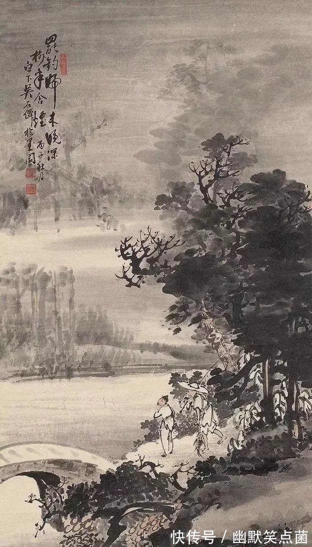 烟雨蒙蒙$海派山水画大家|吴石仙的烟雨蒙蒙