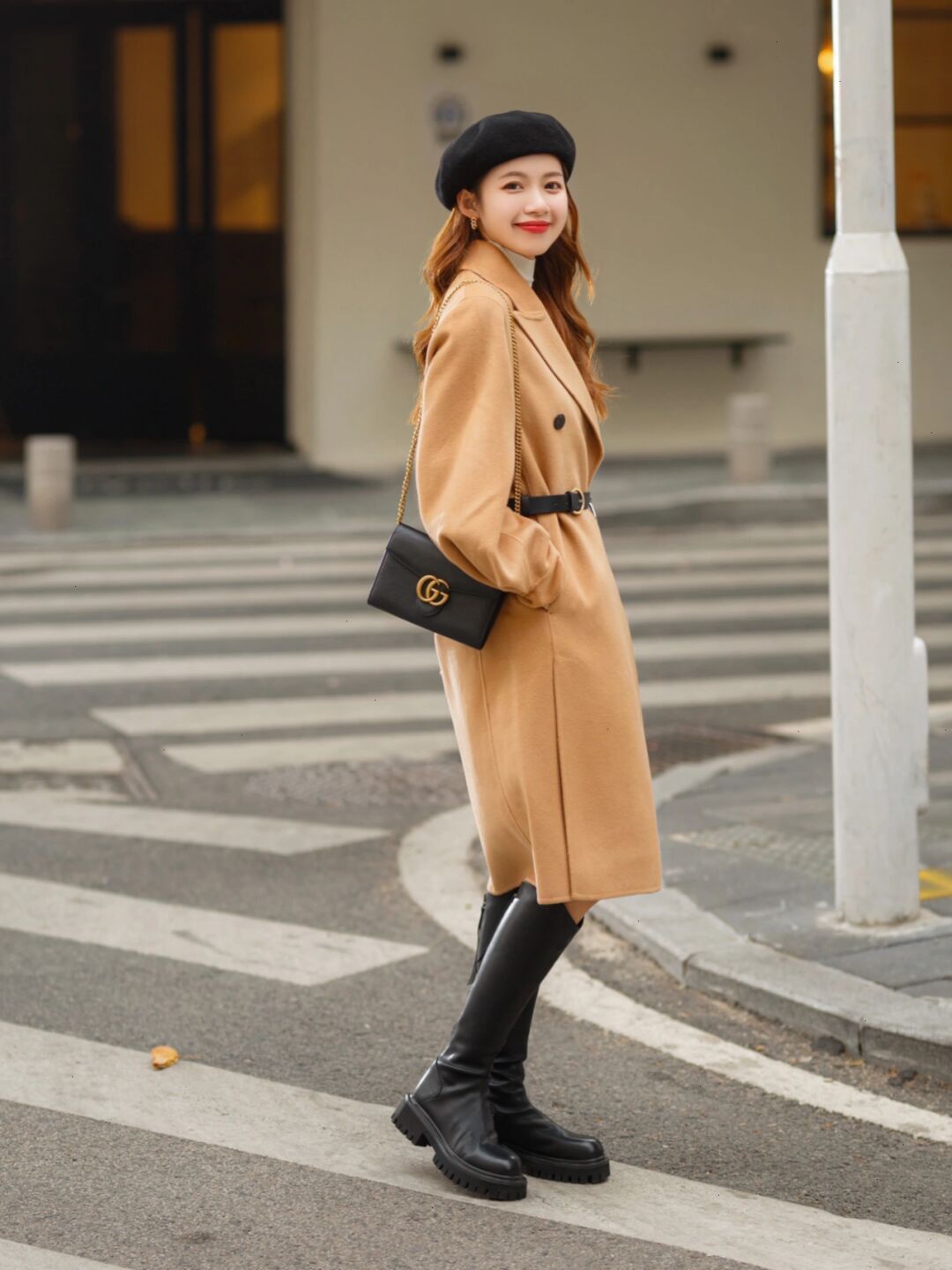 针织开衫|天冷了,适合普通人的大衣冬季穿搭,不露脚踝也不露腿,高级洋气