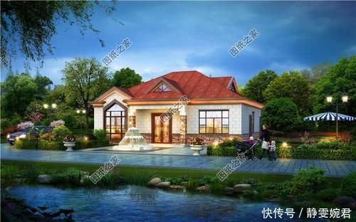 占地|乡下一层半房子设计图,经济实惠还美观,让您建房不用愁