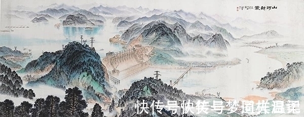 作品&他的国画作品，画面之中气势犹如千军万马，挥笔泼墨酣畅淋漓