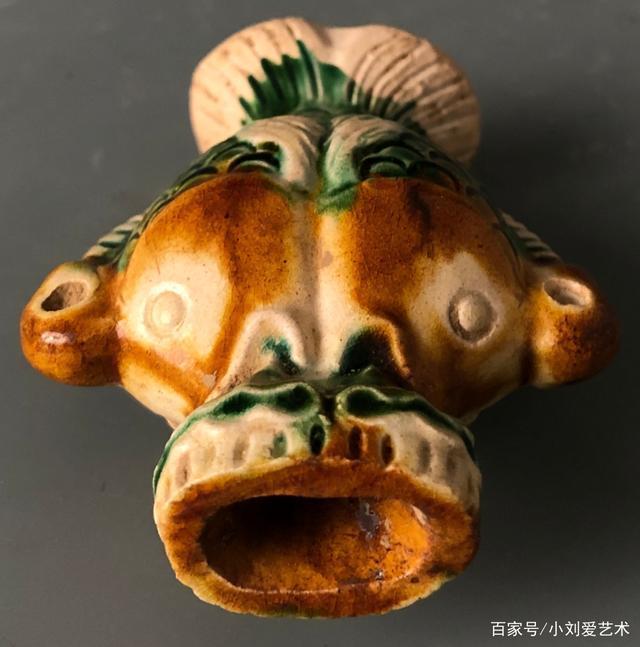 三彩双鱼瓶&丨古玩杂项丨三彩双鱼瓶