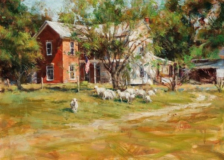 乡村@风景·乡村小景:美国油画家 约翰·奥斯汀·汉娜 的作品欣赏