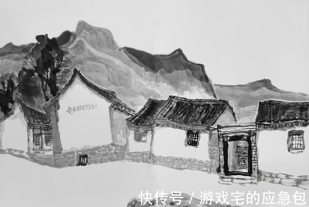 山水画#山水画|周鹤龄的水墨画有自己独特的笔墨语言