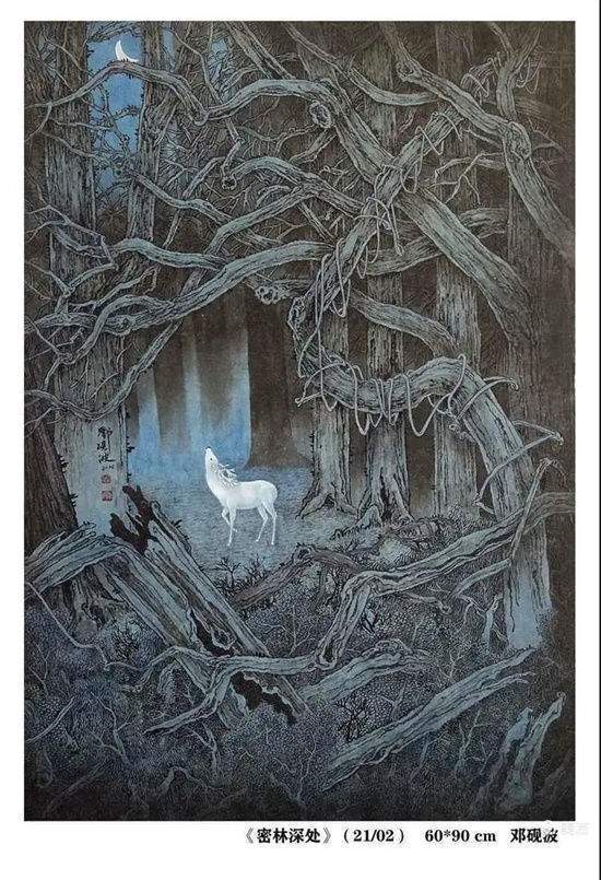 王冠军$青年画家:邓砚波小幅山水画作品赏析