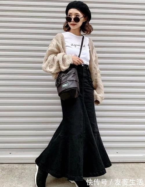 半身裙 仅156cm的她，凭什么会穿？日本素人“显高穿搭”，惊艳高级