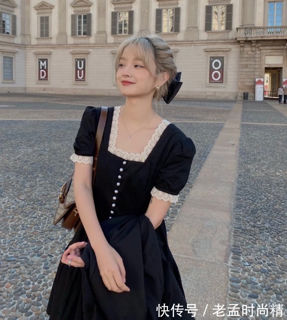 裙子|黑色系裙子也太显气质了!高级大方又显瘦