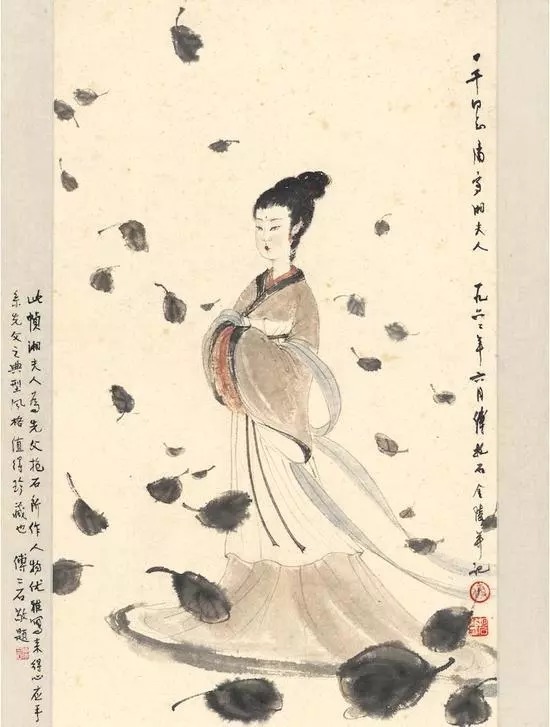 兰亭修禊图|傅抱石如何用笔下的“勾魂三绝”画活历史仕女画的？