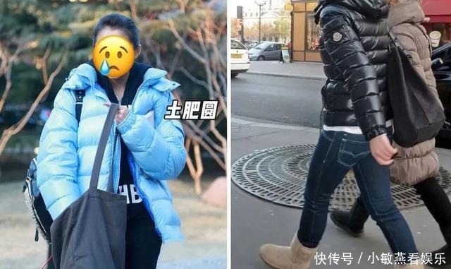 羽绒服+骑士靴,羽绒服+碎花裙,冬天这么穿又美又飒