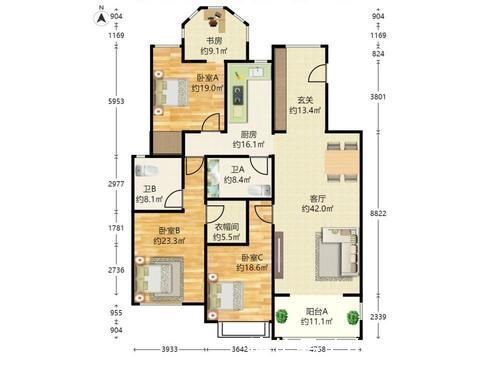 天花板|160㎡四居室，玄关比我家卧室都大，这才是真正的低调奢华有内涵