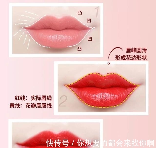 花瓣|不同唇形“口红涂法”,花瓣唇精致,微笑唇高级,比抿唇好看多了