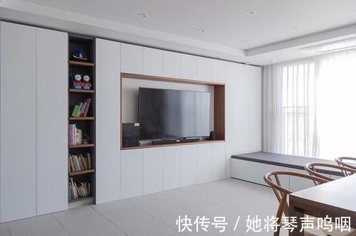 电视柜|客厅不买沙发不要茶几,机智如我装个L型卡座,谁见了都得夸一夸