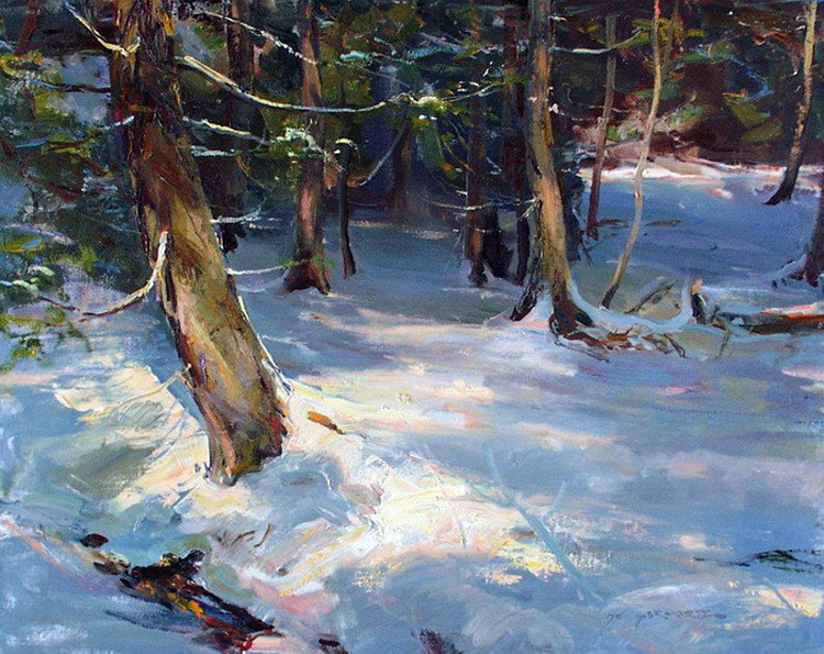 daniel&美国Daniel F.Gerhartz 牧场田园诗般的风景油画