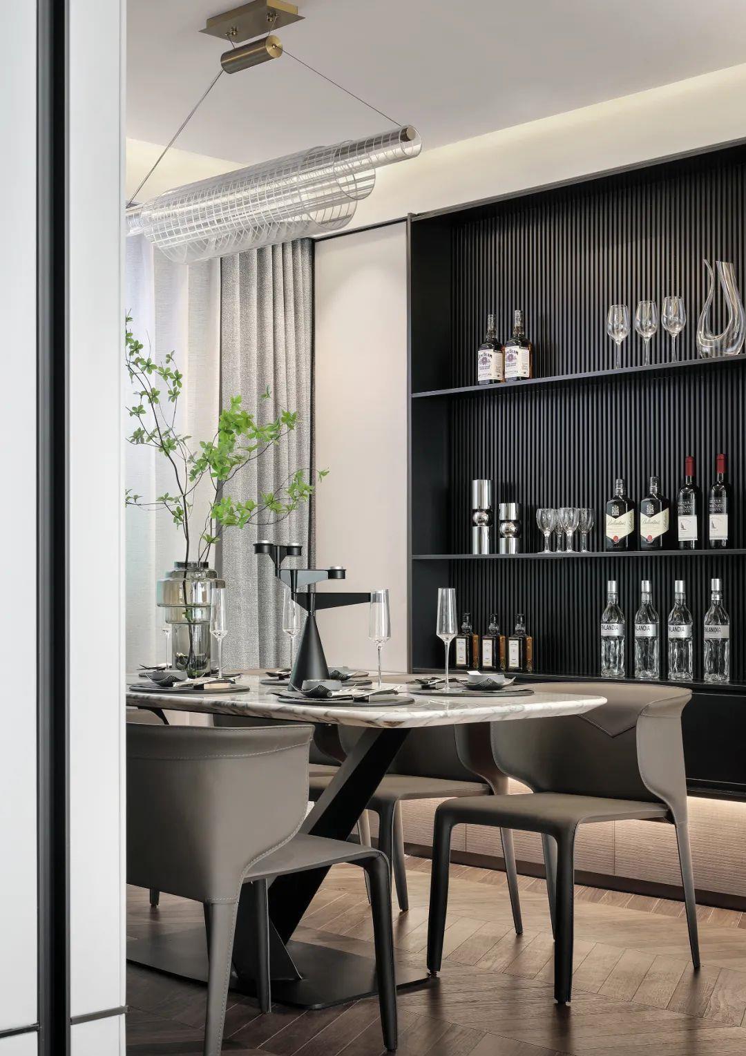 现代|138㎡现代轻奢风就得这么装,空间层次分明,舒适又高级