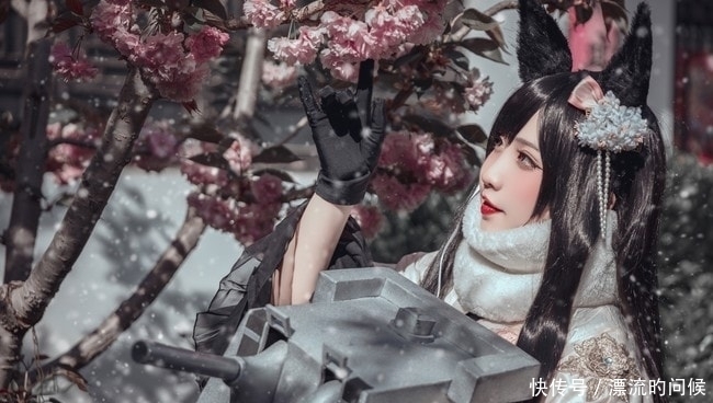 和服|COS正片-碧蓝航线-爱宕和服cosplay，寒冷的冬天也能给你暖意