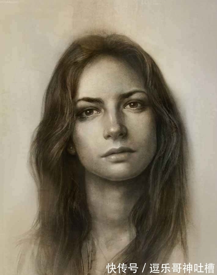 绘画本！想不到蜡笔头也能画出如此惊艳的作品——叙利亚画家汉拿的肖像画