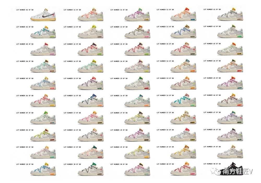 virgil|OW x NK Dunk “The 50”全配色释出!网友?:真会圈钱!?