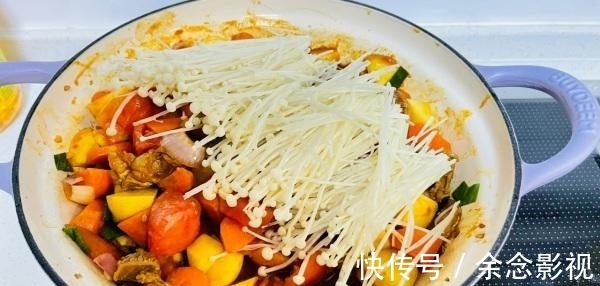 番茄金针菇牛腩|牛腩和番茄才是黄金搭档，肉质紧实，味道浓郁，搭配米饭，超爱吃。